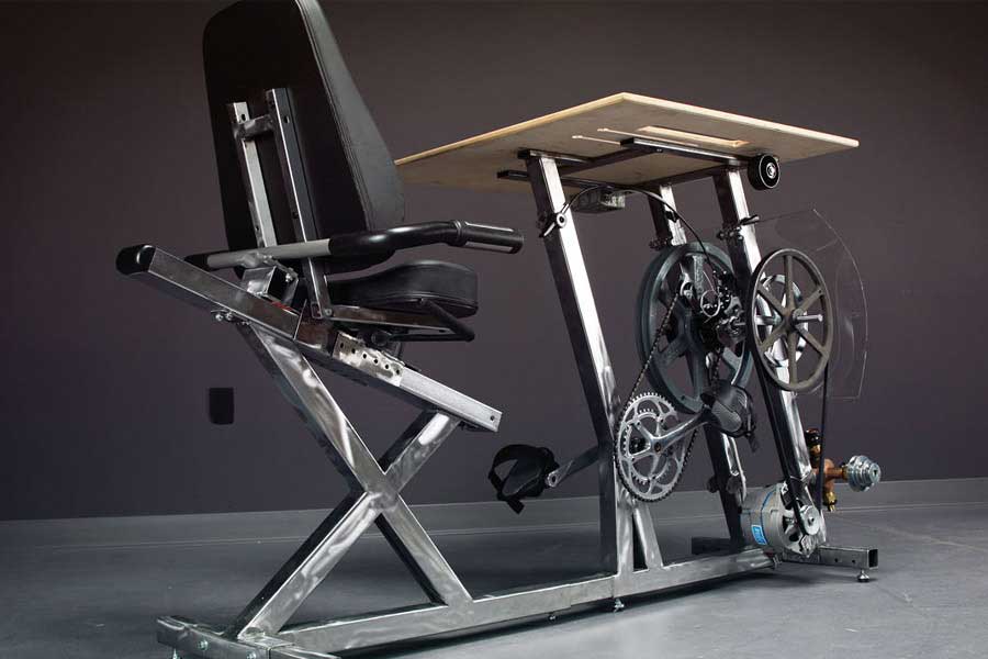 An Electric Bike Desk Pedal For The World Bikerumor Pedal Rig Electric Generator Cycle Desk