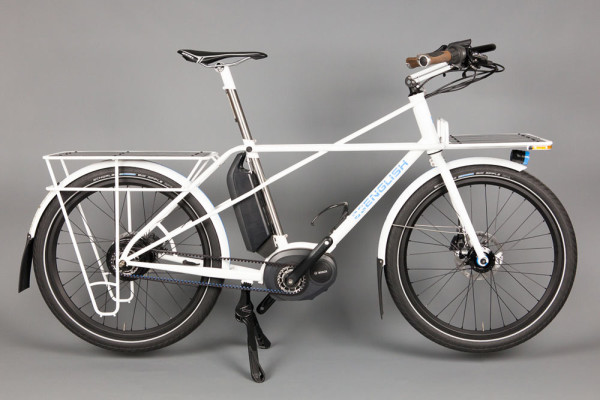 Rob English Cycles custom e-bike with Bosch motor and Gates Belt Drive transmission