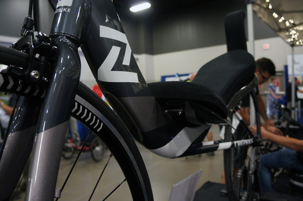 RCC/PBE15 Cruzbike Shows Prototype Leaning Trike Conversion, Carbon Seat Box for Front Wheel