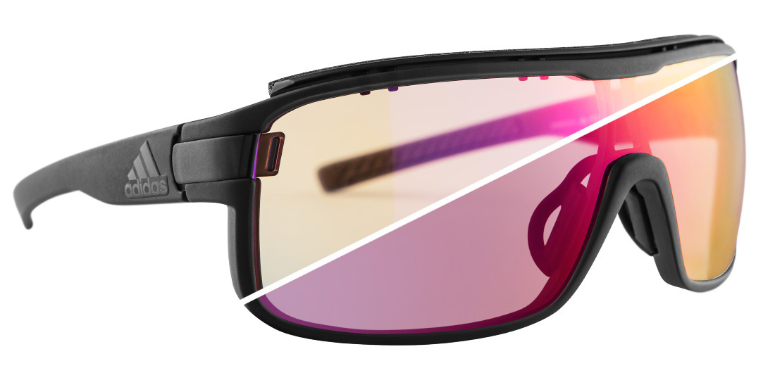 Adidas Zonyk Pro_performance cycling sport eyewear sunglasses_coal frame purple lenses_photochromatic