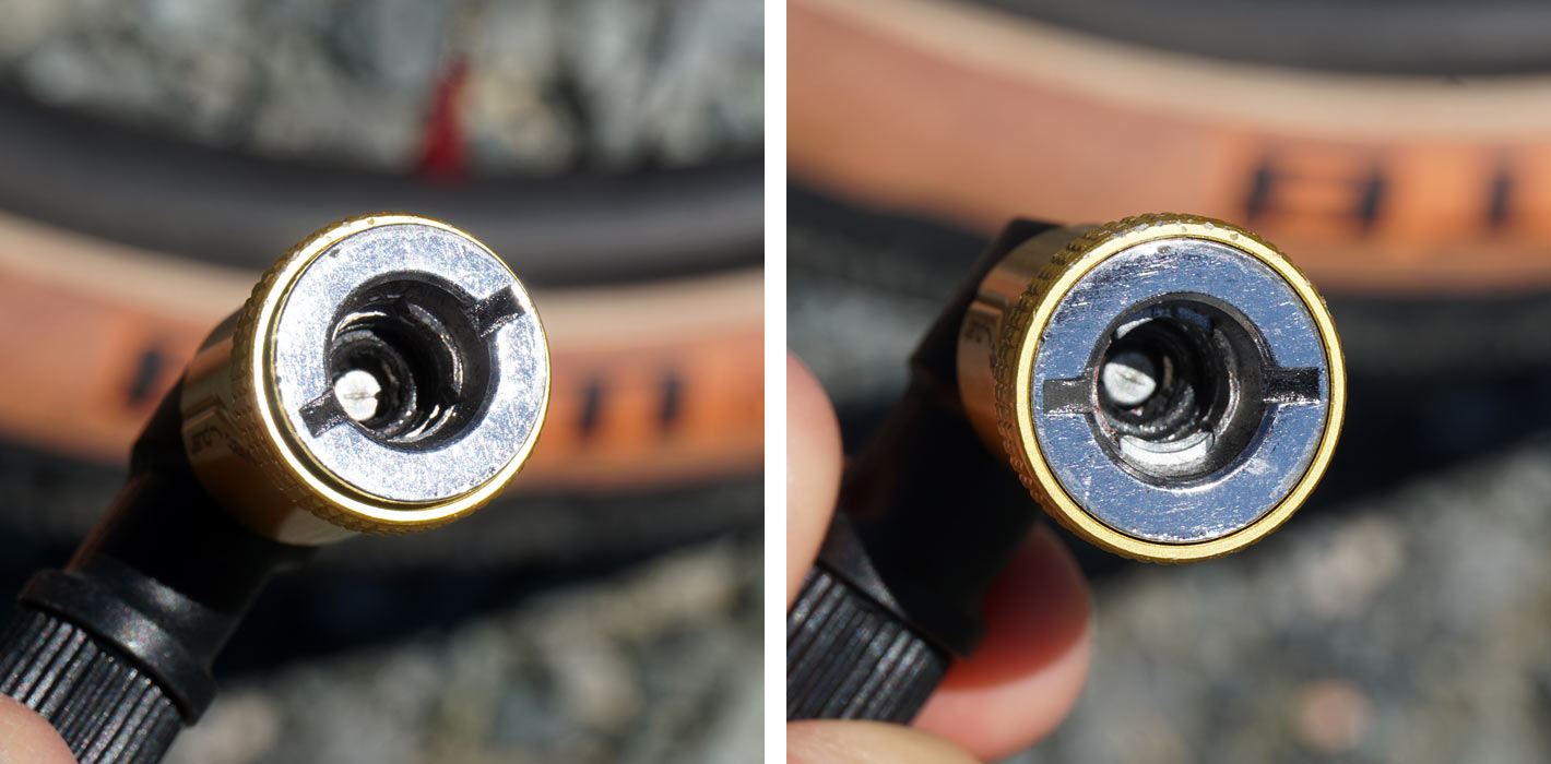 Birzman Push and Twist quick connect valve head makes pumping bicycle tires very easy