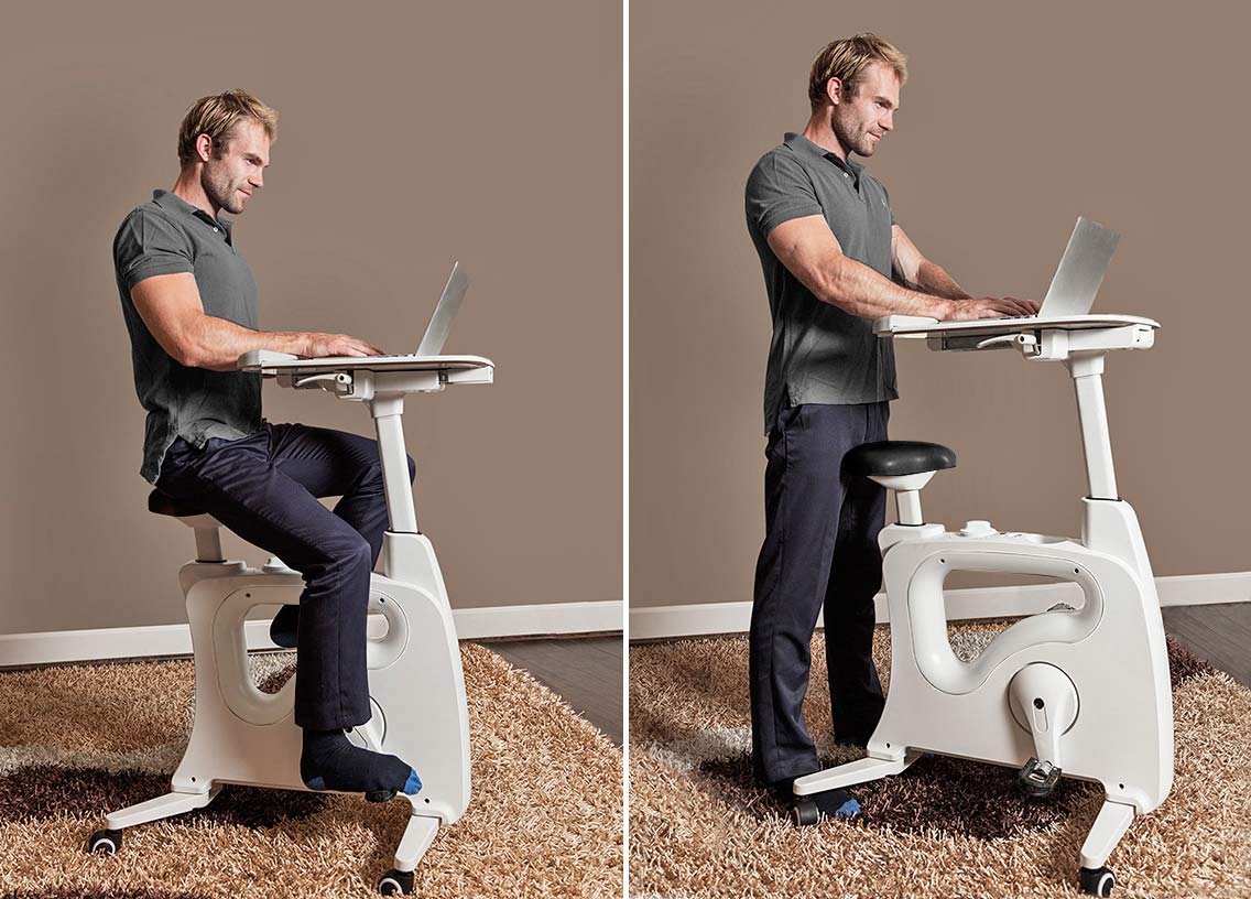 FlexiSpot Deskcise Pro_combined stationary bike trainer standing desk_pedal stand