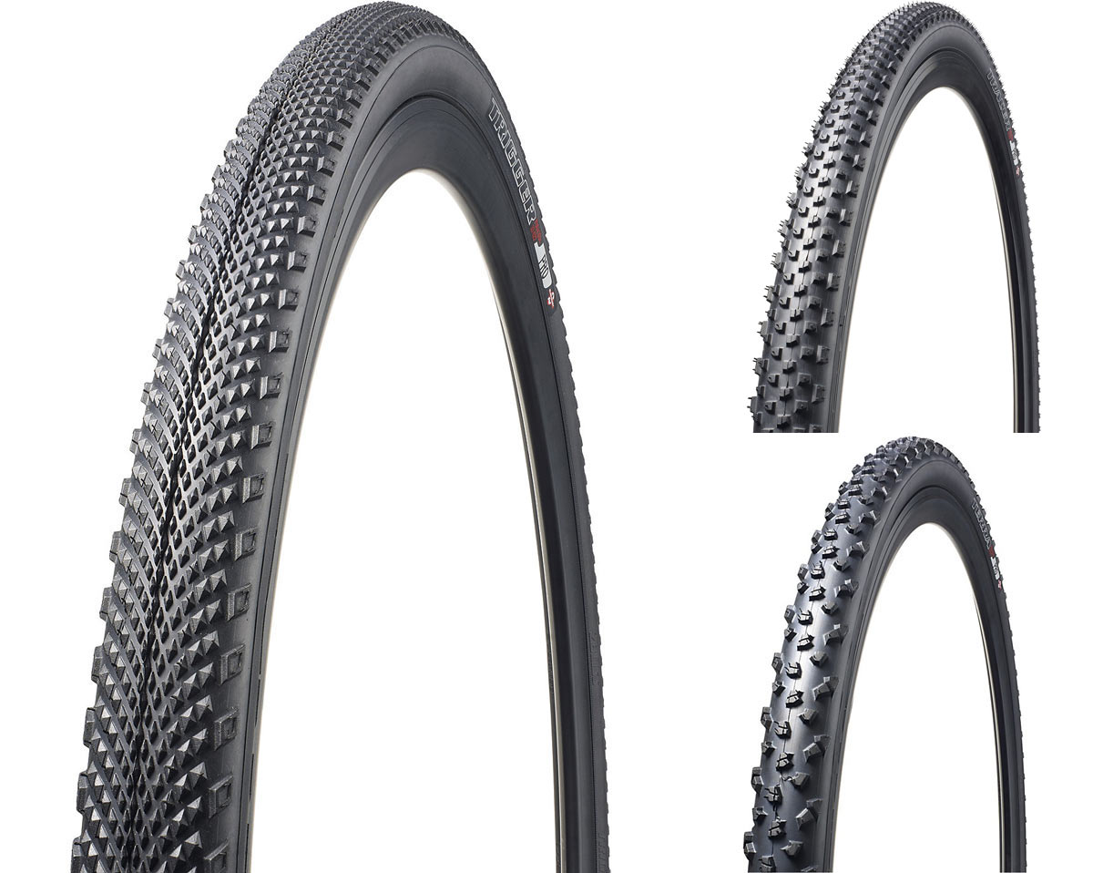 Specialized Trigger Pro file tread cyclocross tire will carry forward unchanged as a gravel road bike tire option in wider sizes