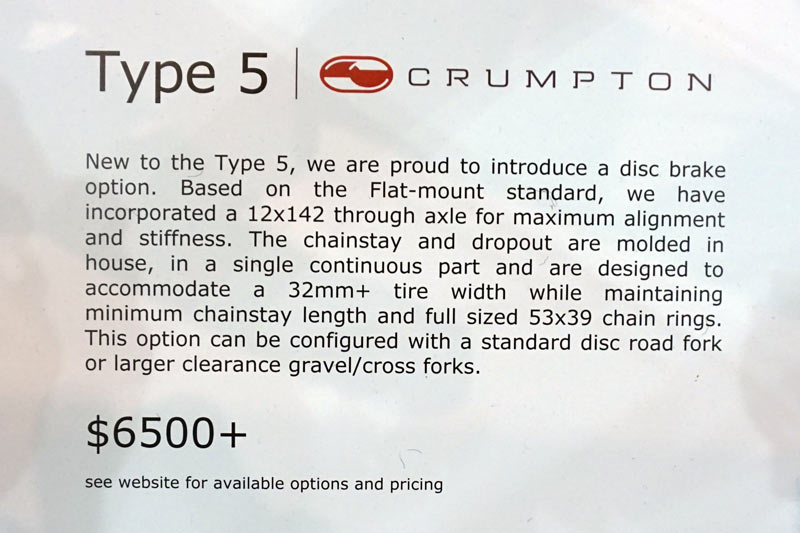 crumpton cycles type 5 disc brake road bike