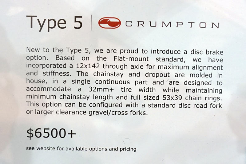 crumpton cycles type 5 disc brake road bike