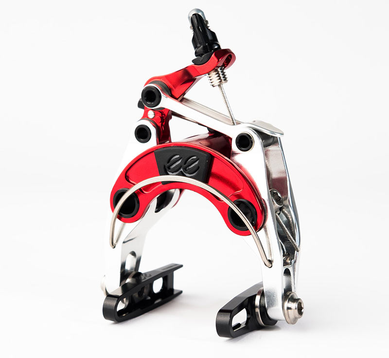 limited edition cane creek eebrakes el diablo silver and red colorway for rim brake road bikes