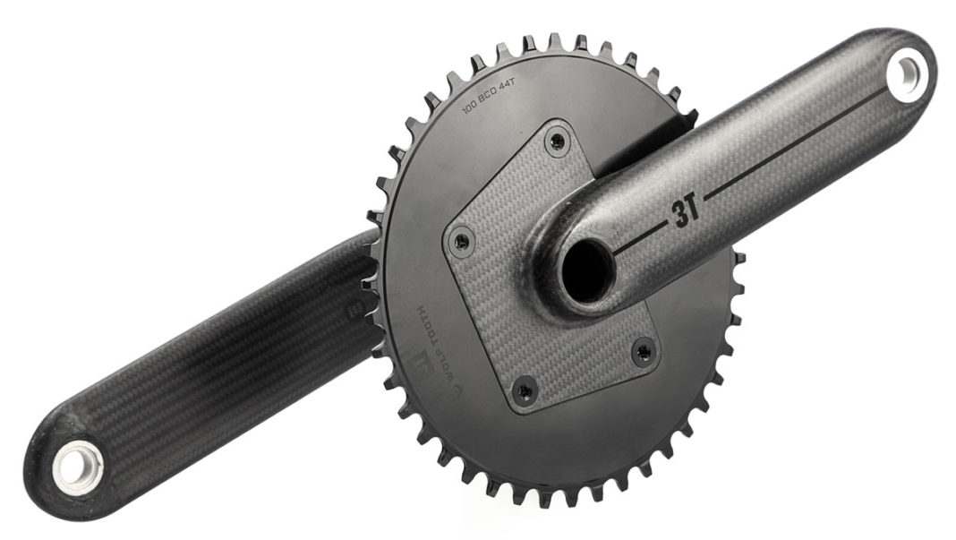2018 3T Torno LTD carbon fiber aero crankset for single chainring setups
