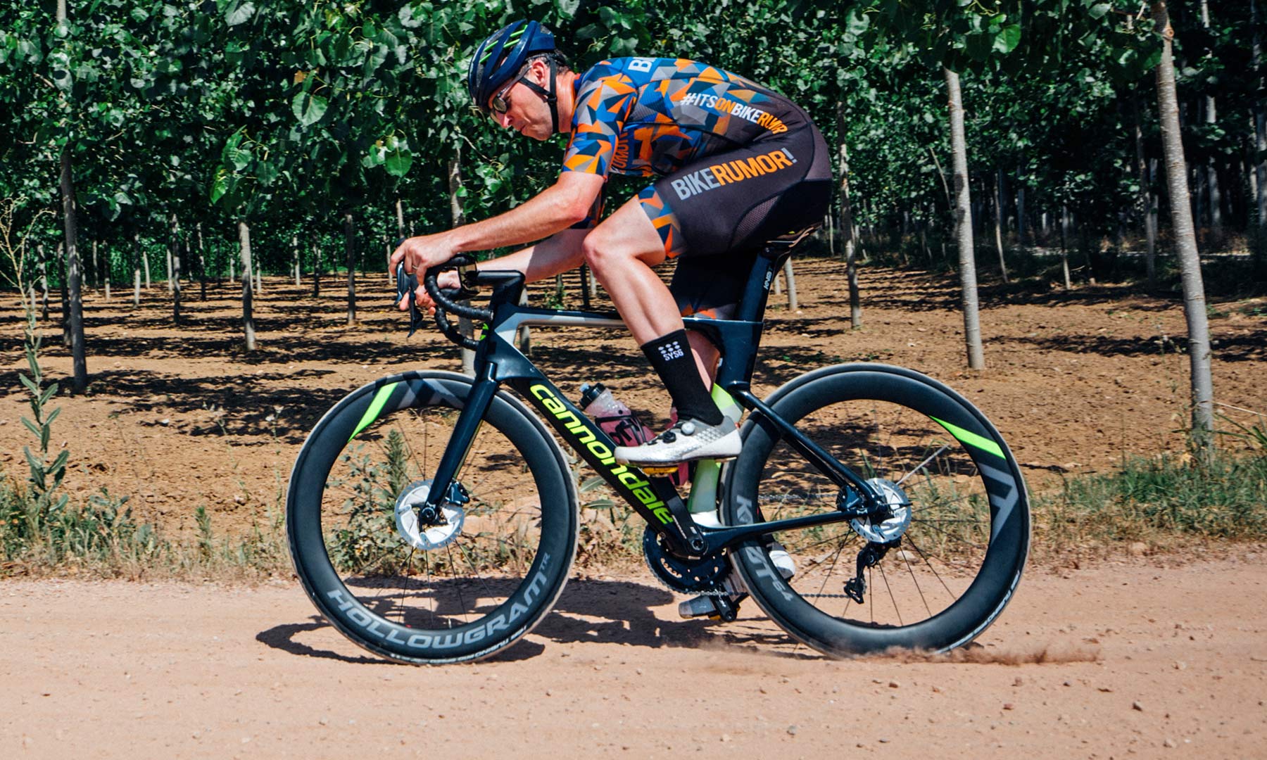 Cannondale SystemSix_carbon disc brake aero road bike_Faster Everywhere_photo by Brian Vernor_gravel dust